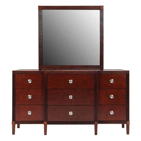 Modus Mondrian 9 Drawer Dresser & Landscape Mirror in Java